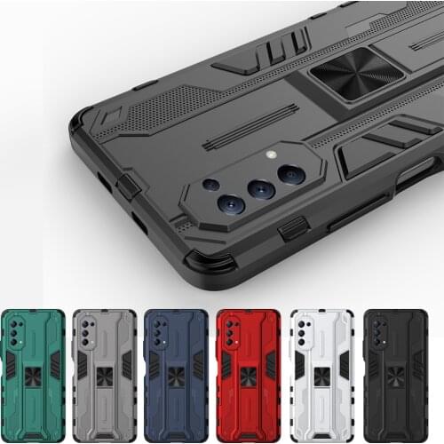 Armor Shockproof Coque for realme gt 5G realmegt neo Case Hybrid Rugged Magnetic Stand Clip Back Cover for oppo reno 5 lite Case