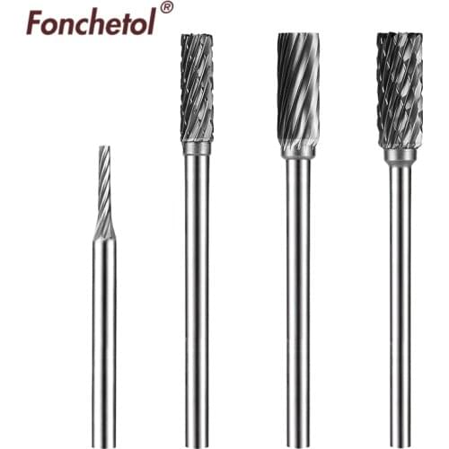 1Pcs-free shipping,3mm shank diameter solid carbide,Type A Rotary tungsten steel cylindrical grinding tool,Metal plastic
