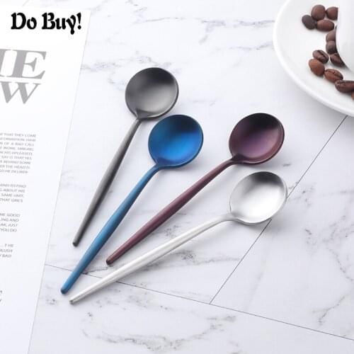 1 Pcs coffee Spoon Gold Gold Set Kitchen Dinnerware Set Small Spoon Stainless Steel Tea Coffee Spoon Dessert Tableware