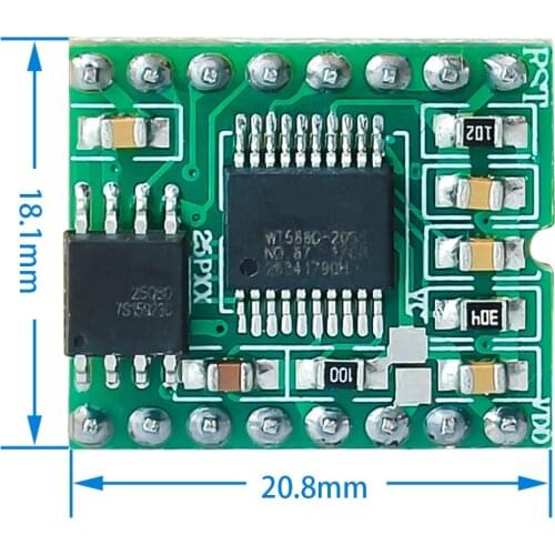 1Pcs New WT588D-16p 8M Voice Sound Modue Audio Player for arduino