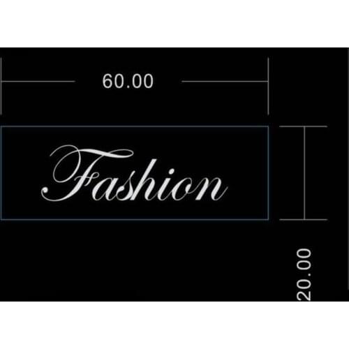 1000pcs , 6 * 2 cm Custom straight cut black satin ribbon woven cloth label