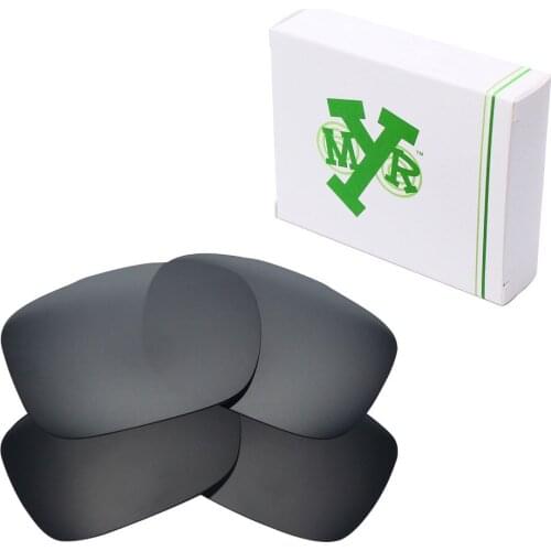 2 Pairs Mryok POLARIZED Replacement Lenses for-Oakley Two Face Sunglasses Stealth Black & Black IR