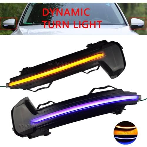 2pcs Side Wing Dynamic Blinker Turn Signal LED light For VW Tiguan MK2 2017-2020 Touareg MK3 EU 2019 Repeater Blinker
