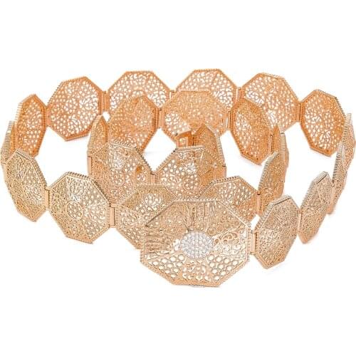 2021 Apr Middle East style Belt metal chain waistband long adjustable length wedding caftan dress belt