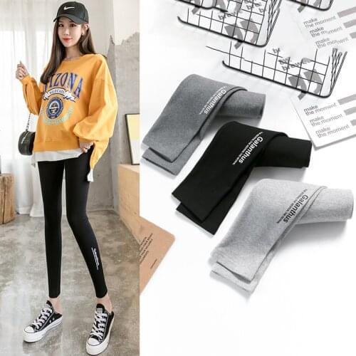 2021 Spring Cotton Maternity Skinny Legging Elastic Waist Belly Pants Clothes for Pregnant Women Casual Slim Pregnancy