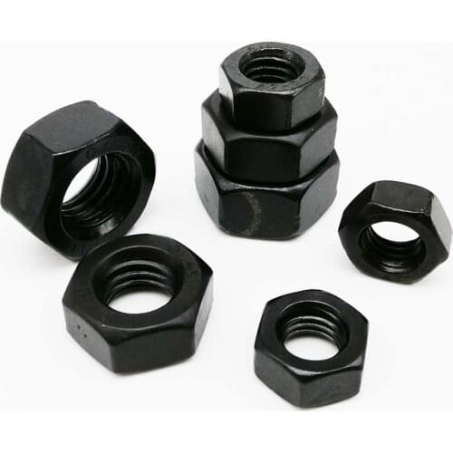 5/50pcs M1.6 M2 M2.5 M3 M3.5 M4 M5 M6 M8 M10 M12 DIN934 Black 304 Stainless Steel Hex Nut Hexagon Nut High Quality