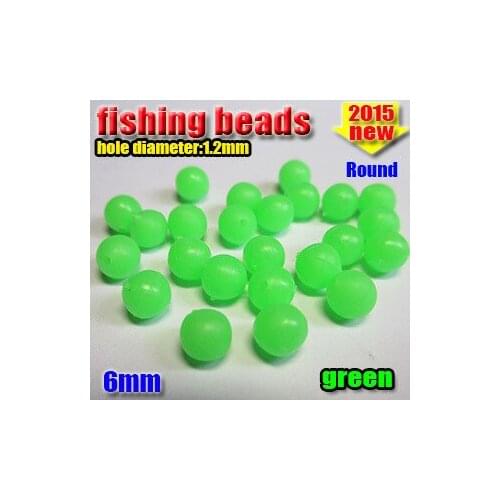 2015new fishing hard beads glow round beads size:5MM and 6MM quantity:500pcs/lot