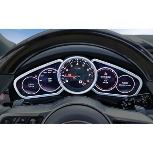 For Porsche Cayenne 2018 2019 Interior Driving Computer Dashboard Instrument Display Moulding Trim Auto Accessories