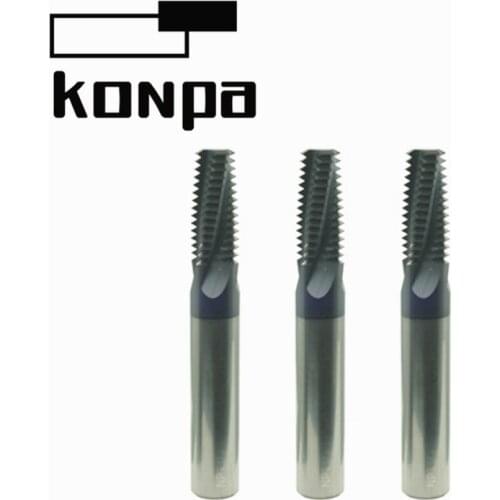 American thread cnc milling cutter with solid tungsten steel NPT / NPTF 60 angle taper pipe 1:16 threading end mills