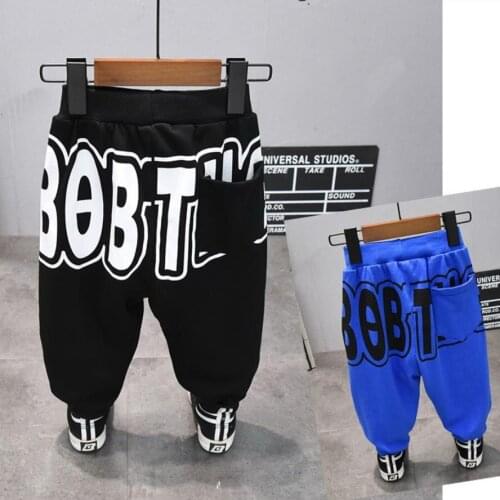 Childrens alphabet casual pants Cotton Pants Boys Girls Sport Pants Jogging Enfant Garcon Kids Children Trousers For 2-7Years