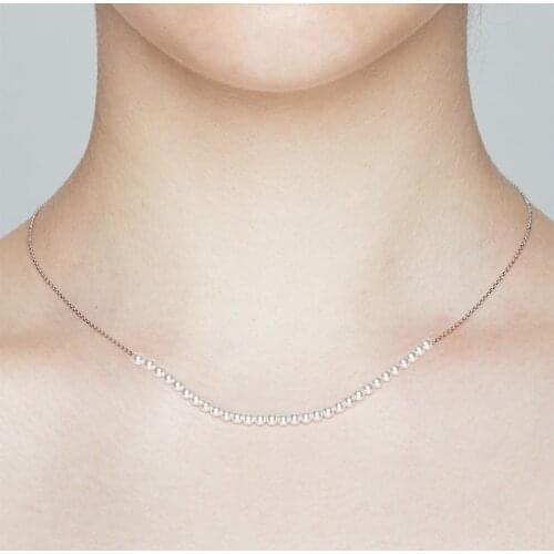 Liemjee Simple Beads Clavicle Chain Pearls Necklace Fashion Personality Jewelry For Women Feature Namour Charm Gift All Seasons