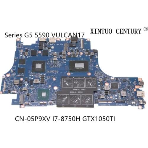CN-05P9XV 05P9XV 5P9XV For Dell G Series G5 5590 Laptop Motherboard VULCAN17 Mianboard W/ I7-8750H GTX1050TI 100% tested working