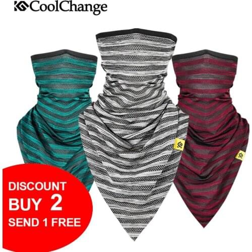 CoolChange Bicycle Outdoor Bandana Cycling Equipment Triangle Facemask Breathable Headwear MTB Bike Mask Sports Headband Scarf