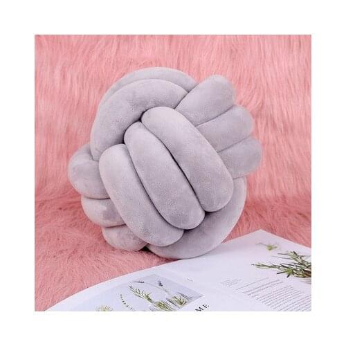 Colorful Warm Nordic Style Pillow Cushion Ball Knot Pillow Solid Color Baby Calm Sleep Dolls Stuffed Kid Adult Bedroom Decor