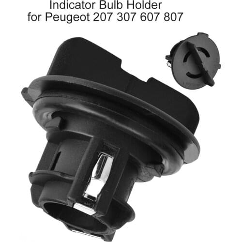 ABS Indicator Bulb Holder Turn Signal Bulb Socket Universal for Peugeot 207 307 607 807 621546 Black