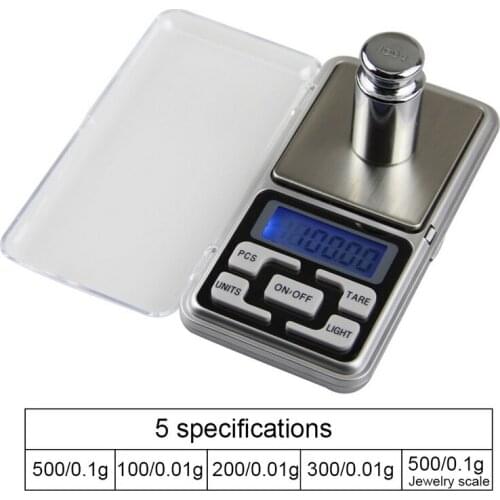 DIDIHOU Electronic Digital Pocket Scale 0.01g Precision Jewelry Weighing Scale Backlight Scales for Kitchen100/200/300/500g