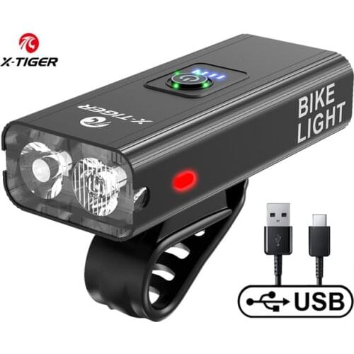 X-TIGER Bicycle Light Rainproof USB Charging LED 1200 Lumens MTB Front Lamp Headlight Bicycle light Flashlight Bicycle accessori