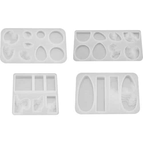 Geometric Silicone Mold Dried Flower Pendant UV Epoxy Resin Molds Mould DIY Jewelry Making Tools Accessories