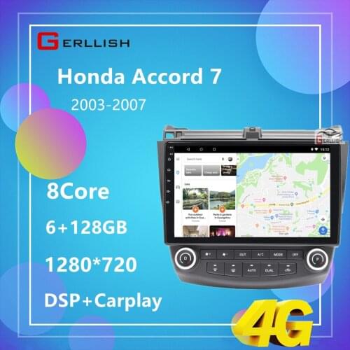 10.2inch Android car audio stereo radio gps navigation dvd player for Honda accord 7 2003-2007 Built - in car Multimedia