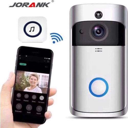 JORANK IP video intercom Wi-Fi phone door doorbell Wi-Fi camera for wireless battery doorbell support Indoor receiver