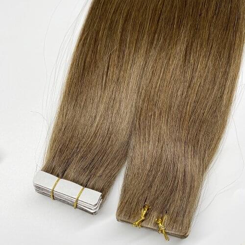 Best Quality Inject Tape Hair 2.5g/pcs Light Brown Color Invisible Skin Weft Human Hair