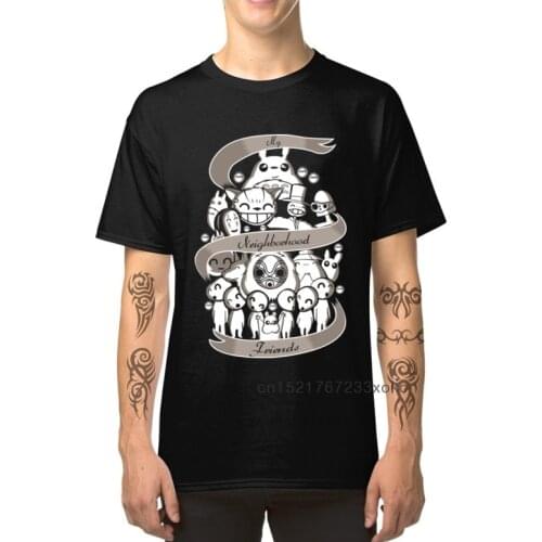Men Tees My Neighborhood Friends T-shirt Totoro Japan Camiseta for Male 100% Cotton O Neck Top Tshirt Faddish Anime T Shirts