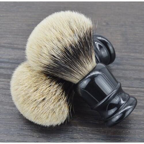 DSCOSMETIC Men 2 band Badger Hair and Black resin handle Shaving Brush