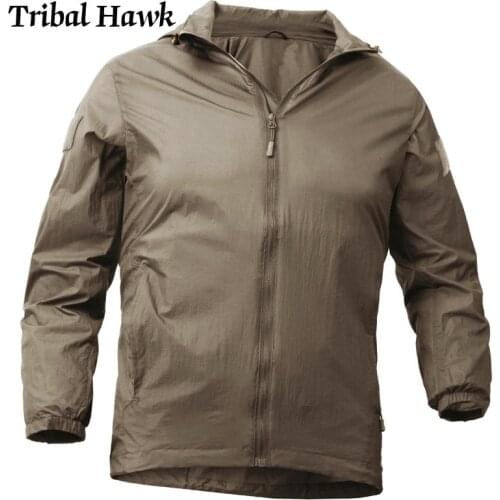 Summer Military Jackets Men Army Tactical Thin Waterproof Windbreaker Quick Dry Skin Jacket UPF 40 Breathable Raincoat