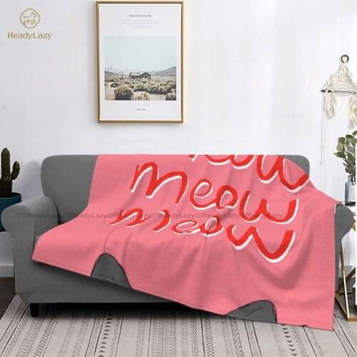 Meow Blanket Super Soft Cheap Bedspread Fluffy Fleece Sleep Blanket