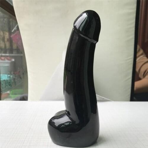 Natural black obsidian hand-carved quartz crystal Massage stick Health Care Relaxation Massage Tool For Women