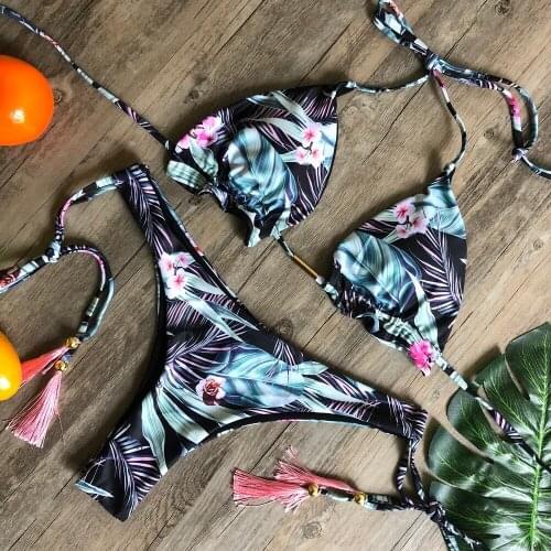 2021 New Bikinis Swimsuit Women Two Piece Swimwear Micro Bikini Mini Thong Set Brazilian Biquini Sexy Bathing Suit Beach Wear