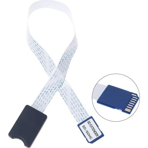 New 48cm TF micro sdcard to sd/sdhc card flex extension adapter cable for car GPS TV Card Reader Extension Adapter Cable