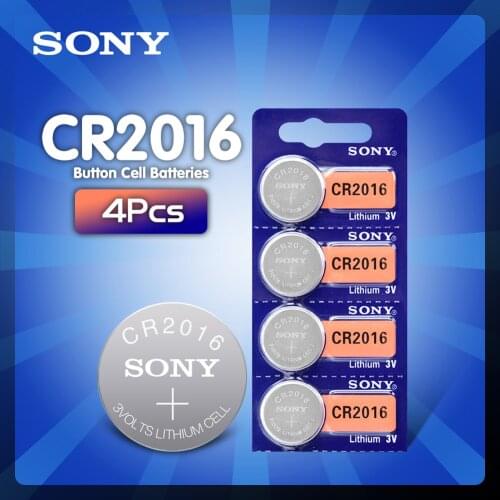 4PCS For Sony CR2016 Original Lithium Button Battery 3V cr 2016 DL2016 KCR2016 BR2016 Coin Cell batteries for watch computer