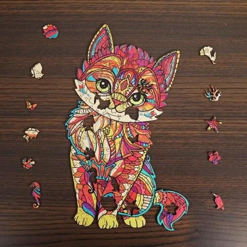 Unicorn Wooden Puzzle Animals Puzzle Toy High difficulty Unique Irregular Shape Jigsaw Puzzle For Adults Kids Fidget Toys gift