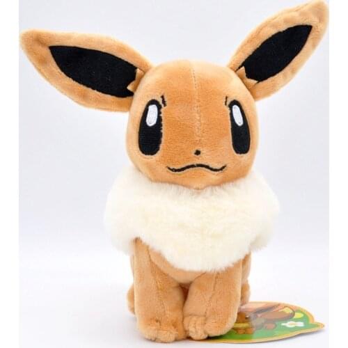 TAKARA TOMY Pokemon Cartoon Elf Anime Dolls 17cm-25cm Eevee Animal Plush Stuffed Toys Christmas Pikachu Birthyday Gifts for kids