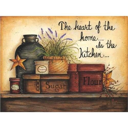 Full Square/Round Diamond Painting Kitchen Bread Cake Fruit Landscape Handmade Gift Diamond Embroidery Home Decoration