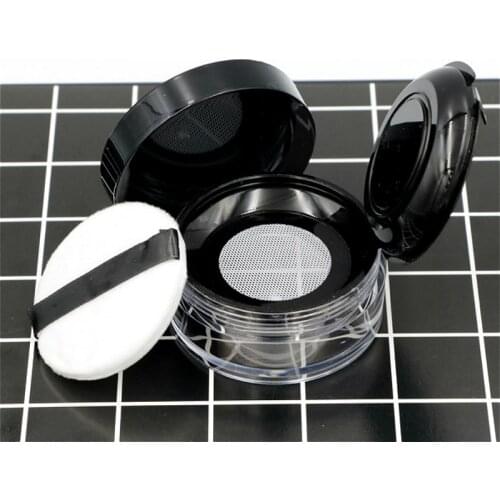 10types Portable Plastic Powder Box Handheld Empty Loose Powder Pot With Sieve Cosmetic Travel Makeup Jar sifter Container