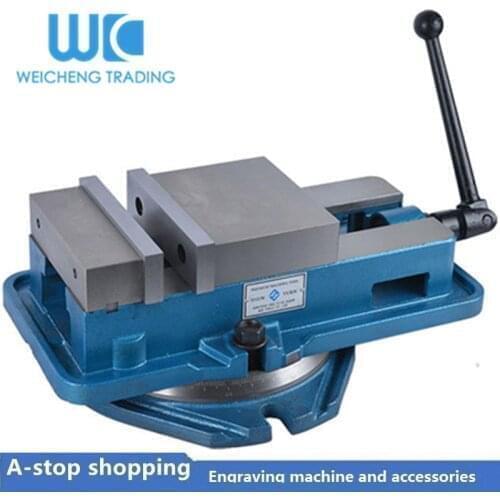 Precision milling machine angle solid vise 360 degree rotating heavy machine flat-nose pliers 8 inch with base