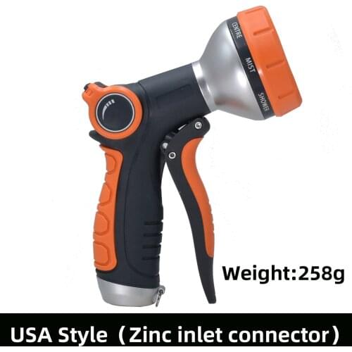 Garden Hose Nozzle Water Sprayer High Pressure Car Wash Gun Nozzle