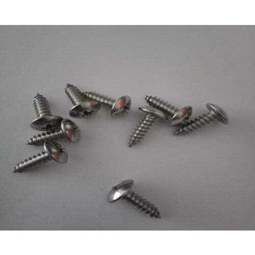 304 stainless steel large flat head mushroom head self-tapping screws M6*12 16 25 30 35 40 55 60 70 80 100
