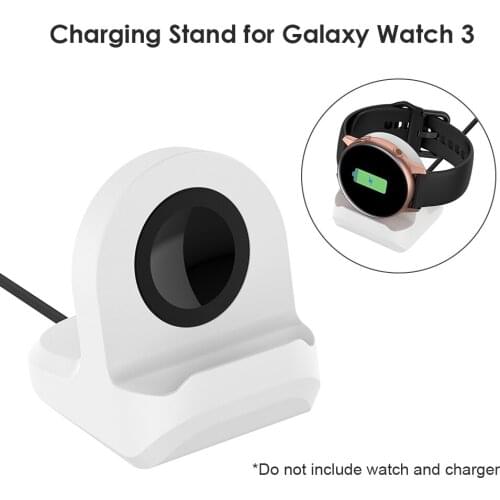Silicone Watch Charging Dock Holder For Samsung Galaxy Watch 3 Active 1 2 Power Cradle Stand Station Smart Accessories
