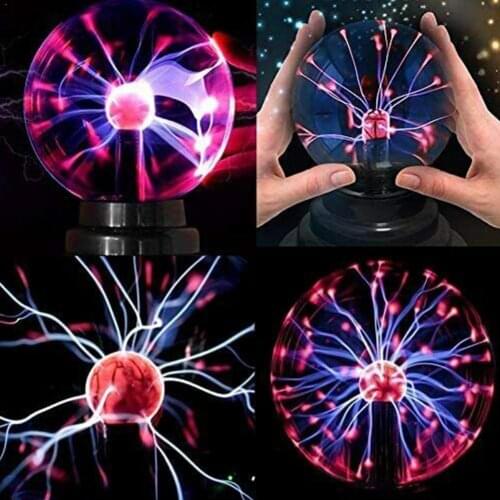 Usb Plasma Ball Lamp Touch Sensitive Light Great For Kids Novelty Fun Have Lighting Gift Sphere W9B7