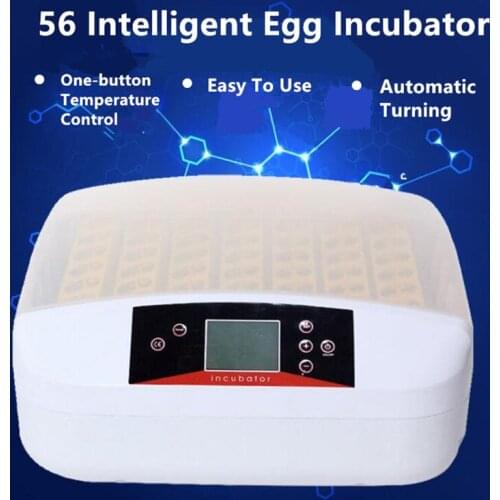 Top Quality 56 Egg Incubator Automatic Digital LED Temperature Control Poultry Hatcher Home Farm Chicken Tray Brooder