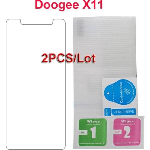 2Pcs For Doogee X11 Tempered Glass Screen Protector 9H Safety Explosion proof Smartphone Glass Film For Doogee X11 Glass Cover