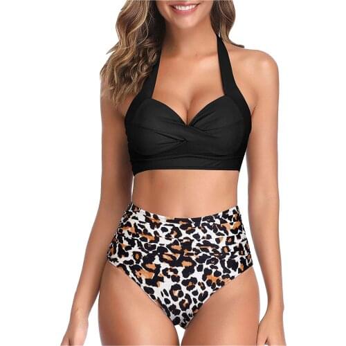 Summer Simple Style Womens Sexy Gradient Split Swimsuit Fashion Two Pieces Swimwear Separate Beachwear Bikini Set Swimsuit