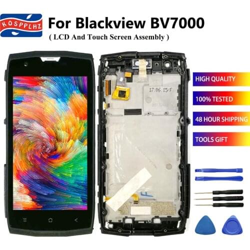 5.0" For Blackview BV7000 / BV7000 Pro LCD Display Touch Screen Assembly + Frame 100% Tested BV 7000 BV7000 Pro Cell Phone Part