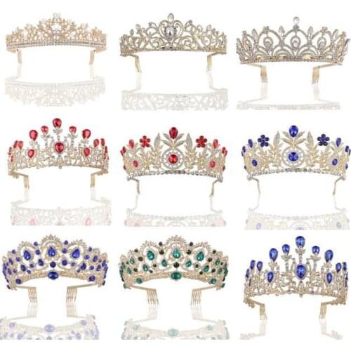 Gold Silver Crown wedding tiara headband rhinestones Bridal Hair Accessories crowns bride diadem pageants head hair jewelry