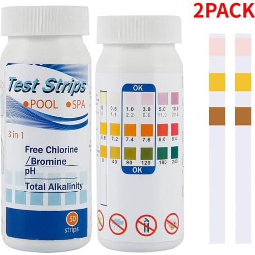 100PCS Drinking Water Test Strip PH Bromine Nitrate Water Quality Test for Aquarium Fish Tank Swimming Pool Spa Water Test Strip