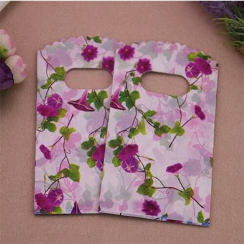 2016 New Design High Quality Wholesale 100pcs/lot 9*15cm Fashion Flower Birthday Small Gift Packaging Bags