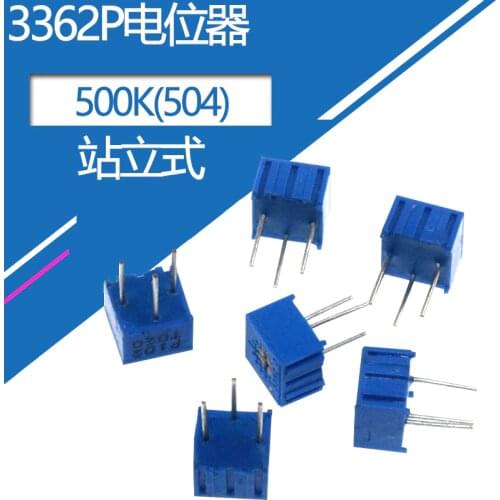 3362P Potentiometer 504 Standing single-turn precision adjustable resistance glass glaze precision potentiometer 500K